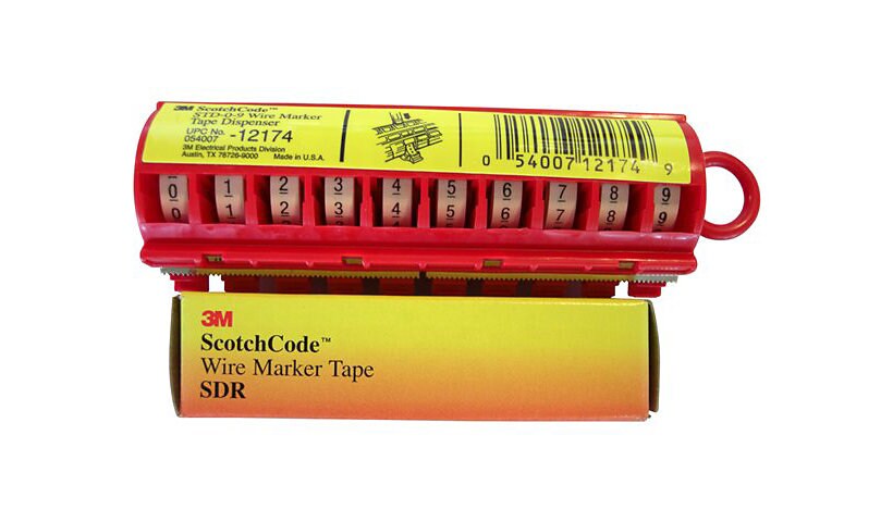 3M ScotchCode Wire Marker Tape Refill Roll - wire / cable marker (preprinte
