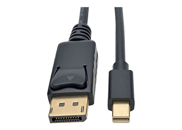 Tripp Lite Mini DisplayPort to DisplayPort 4K @ 60 Hz Adapter Cable (M/M),  4096 x 2160 (4K x 2K), mDP to DP 1.2, Black
