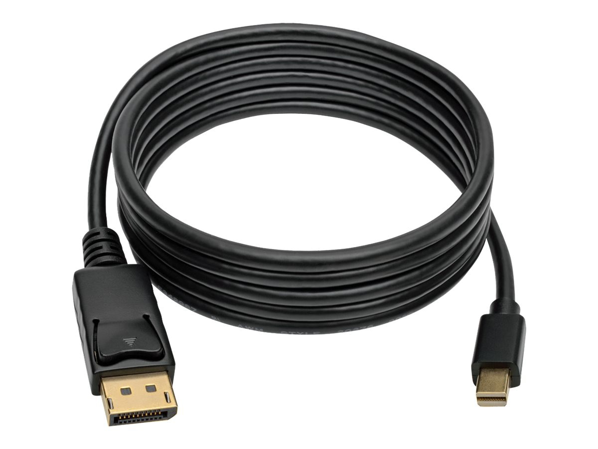 Thumbnail 2 of 10 for Eaton Tripp Lite Series Mini DisplayPort to DisplayPort Adapter Cable 4K 60 Hz M/M DP Latching Connector Black 6ft 1.8 m