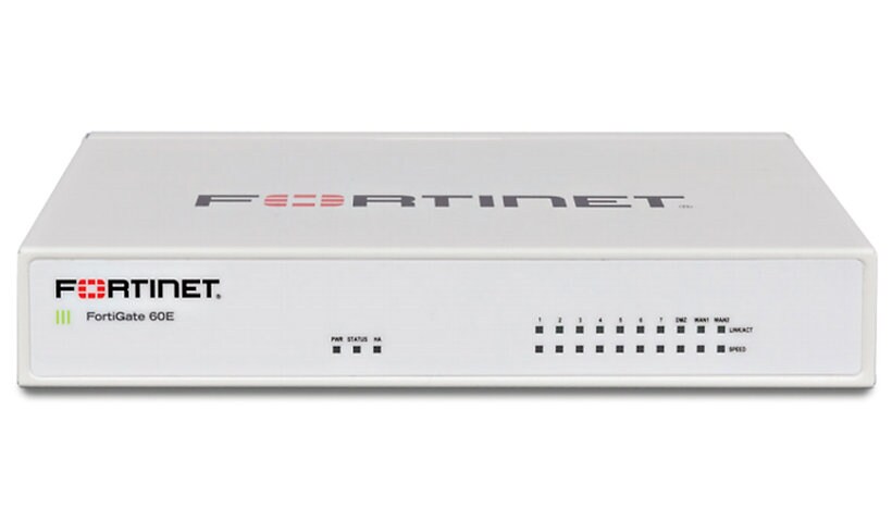 Fortinet FortiGate 60E Hardware Plus 3Year 8x5 FortiCare and FortiGuard UTM