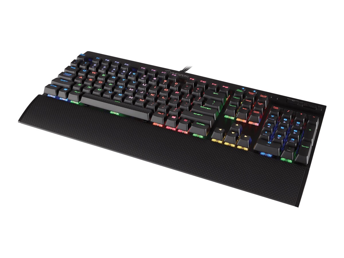 CORSAIR Gaming K70 LUX RGB Mechanical - keyboard - English - US - anodized brushed aluminum