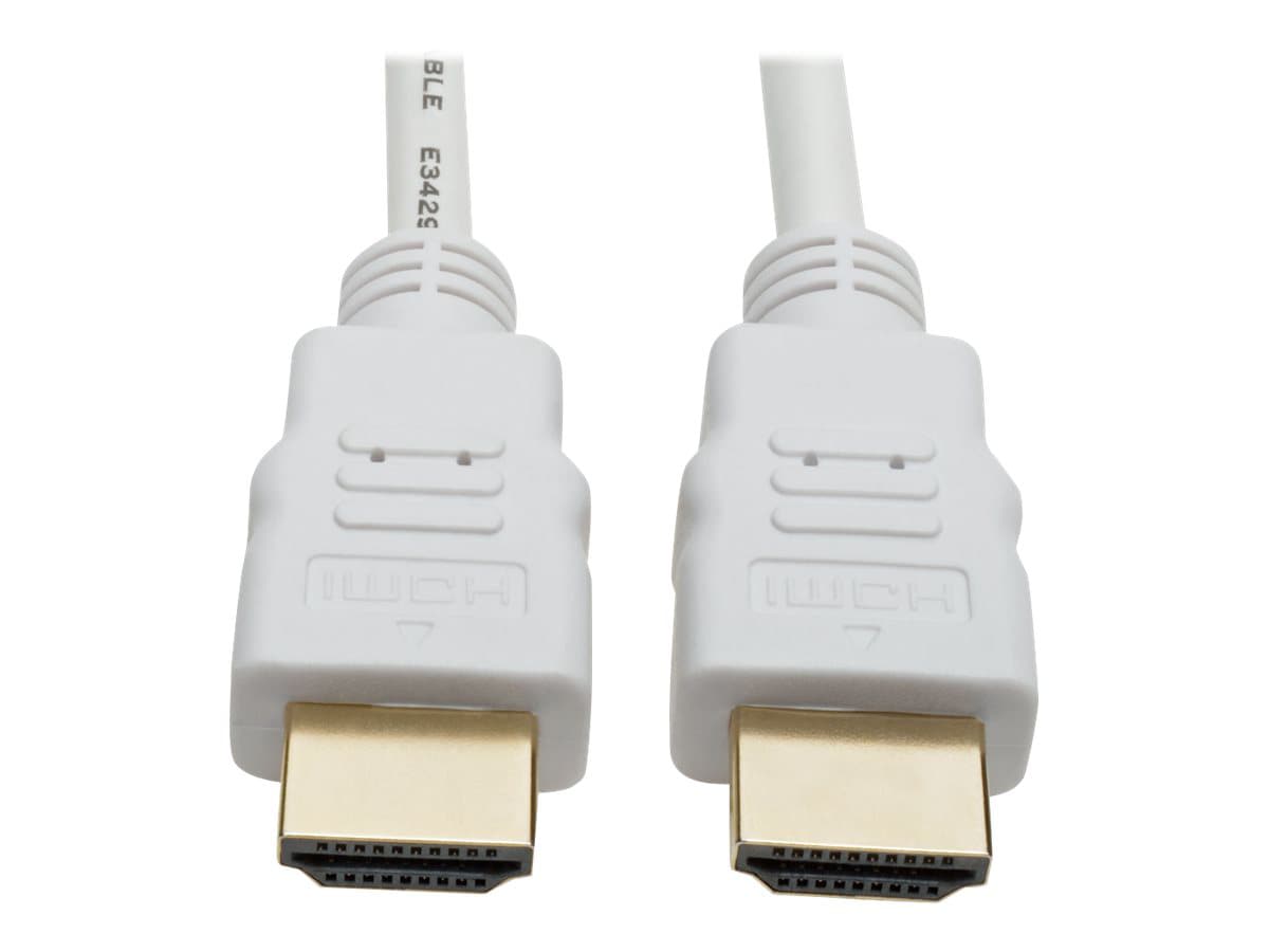 Eaton Tripp Lite Series High-Speed HDMI Cable, Gripping Connectors, 4K @30Hz (M/M), White, 16 ft. (4.88 m) - HDMI cable