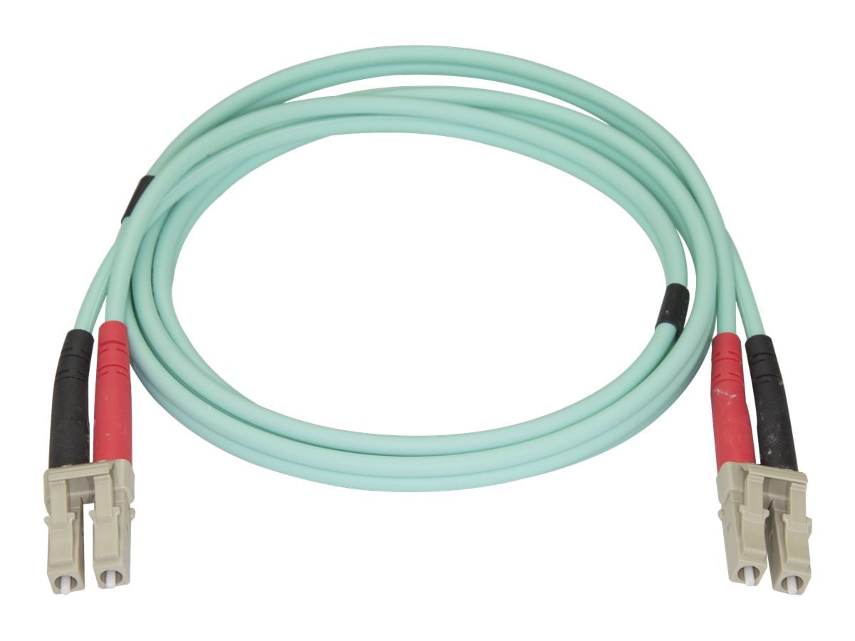 StarTech.com 1m (3ft) OM4 Multimode Fiber Optic Cable, LC/UPC to LC/UPC, LOMMF Fiber Patch Cord