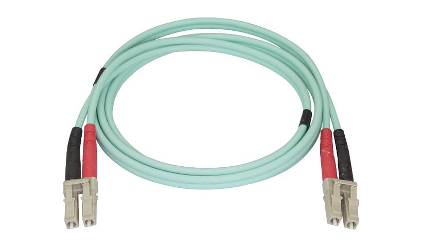 StarTech.com 1m (3ft) OM4 Multimode Fiber Optic Cable, LC/UPC to LC/UPC, LOMMF Fiber Patch Cord