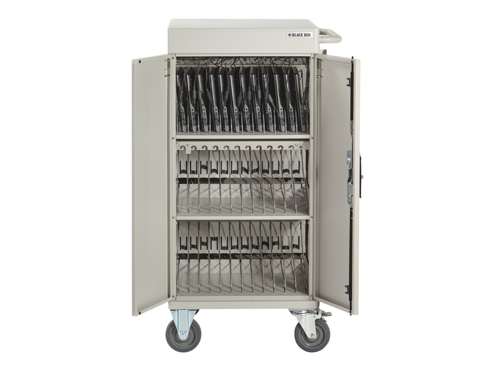Black Box Standard Distribution Charging Cart - cart