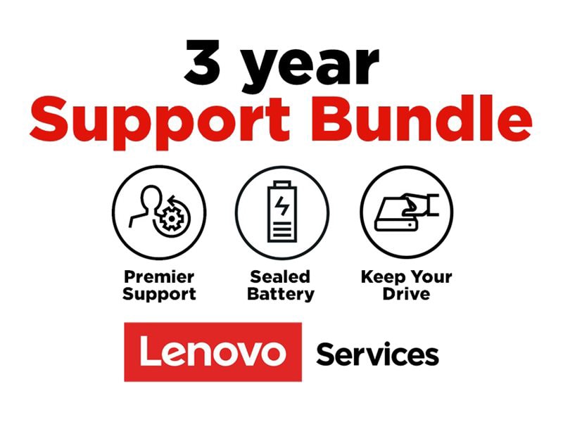 Lenovo Onsite + Keep Your Drive + Sealed Battery + Premier Support - extended service agreement - 3 years - on-site