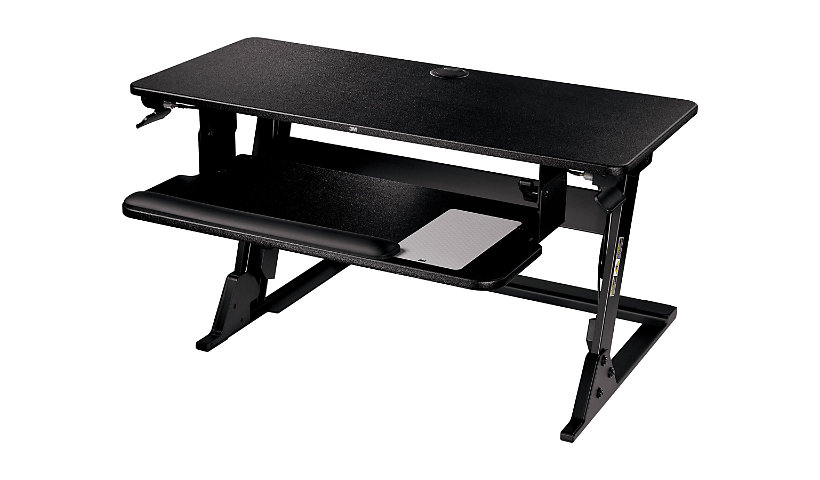 3M Precision - standing desk converter - rectangular - black