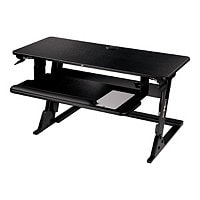 3M Precision - standing desk converter - rectangular - black