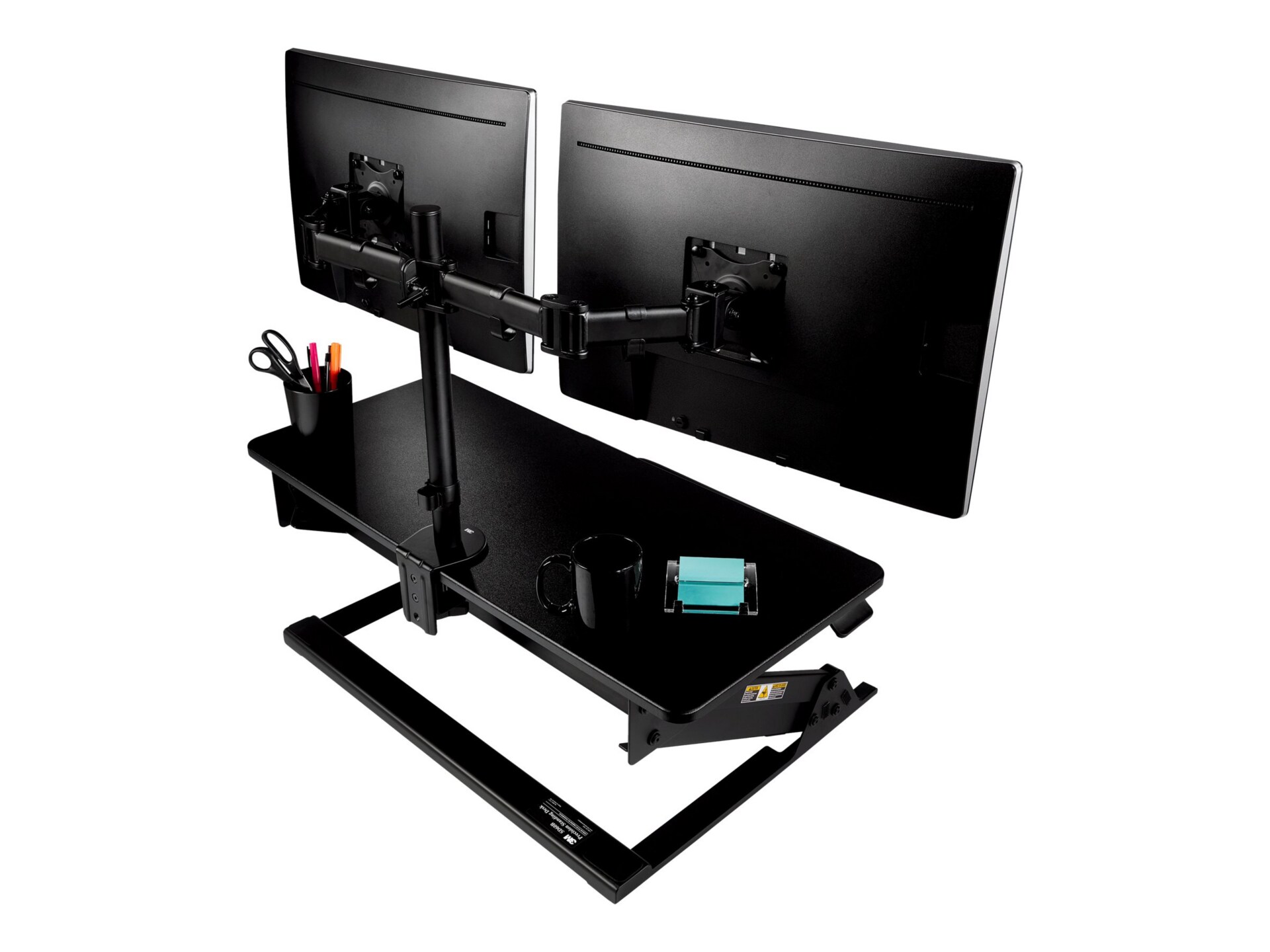 Thumbnail 4 of 5 for 3M Precision - standing desk converter - rectangular - black