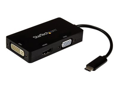 StarTech.com USB-C Multiport Video Adapter - 3-in-1 USB Type-C Video Adapter - USB-C to VGA, DVI, HDMI - 4K 30 Hz -