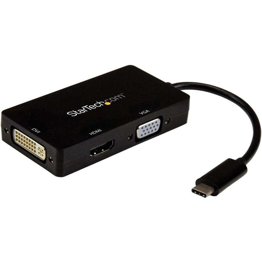 StarTech.com USB C to VGA, HDMI or DVI Adapter - USB C Multiport Adapter