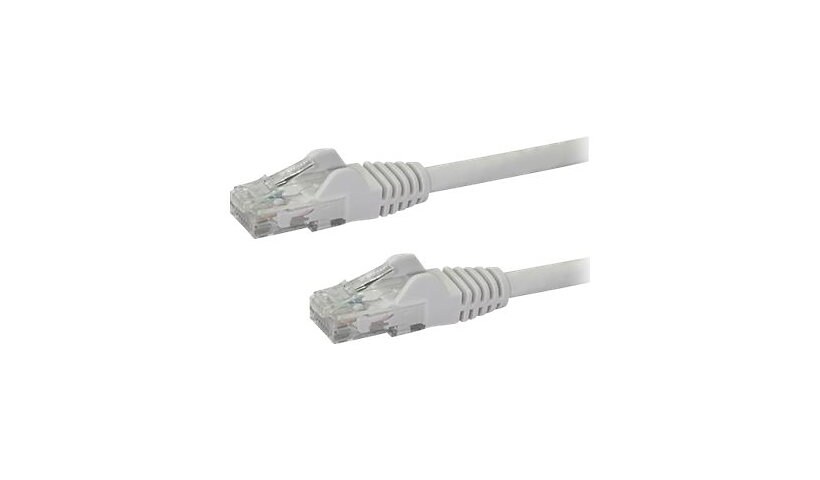 StarTech.com CAT6 Ethernet Cable 12' White 650MHz PoE Snagless Patch Cord