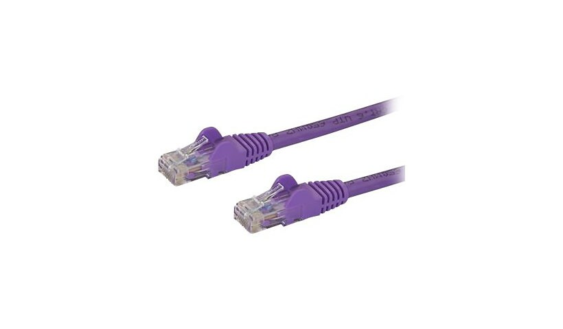 StarTech.com 125ft CAT6 Ethernet Cable - Purple Snagless Gigabit 100W PoE UTP 650MHz Category 6 Patch Cord UL Certified