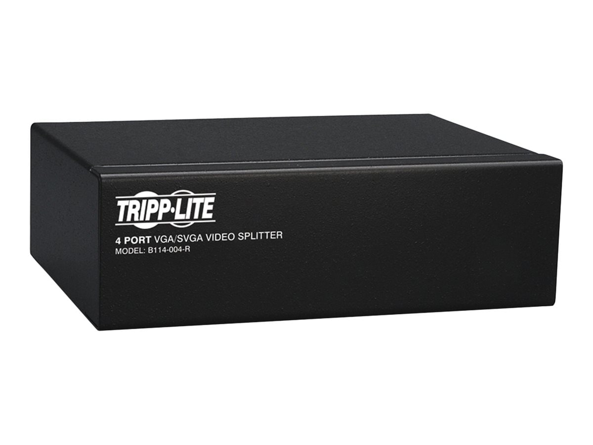 Tripp Lite 4-Port VGA / SVGA Video Splitter Signal Booster High Resolution Video - video splitter - 4 ports