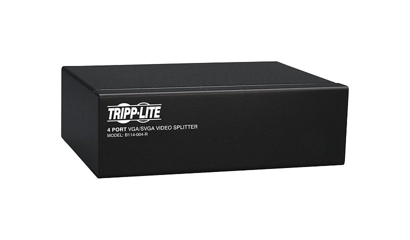 Tripp Lite 4-Port VGA / SVGA Video Splitter Signal Booster High Resolution Video - video splitter - 4 ports