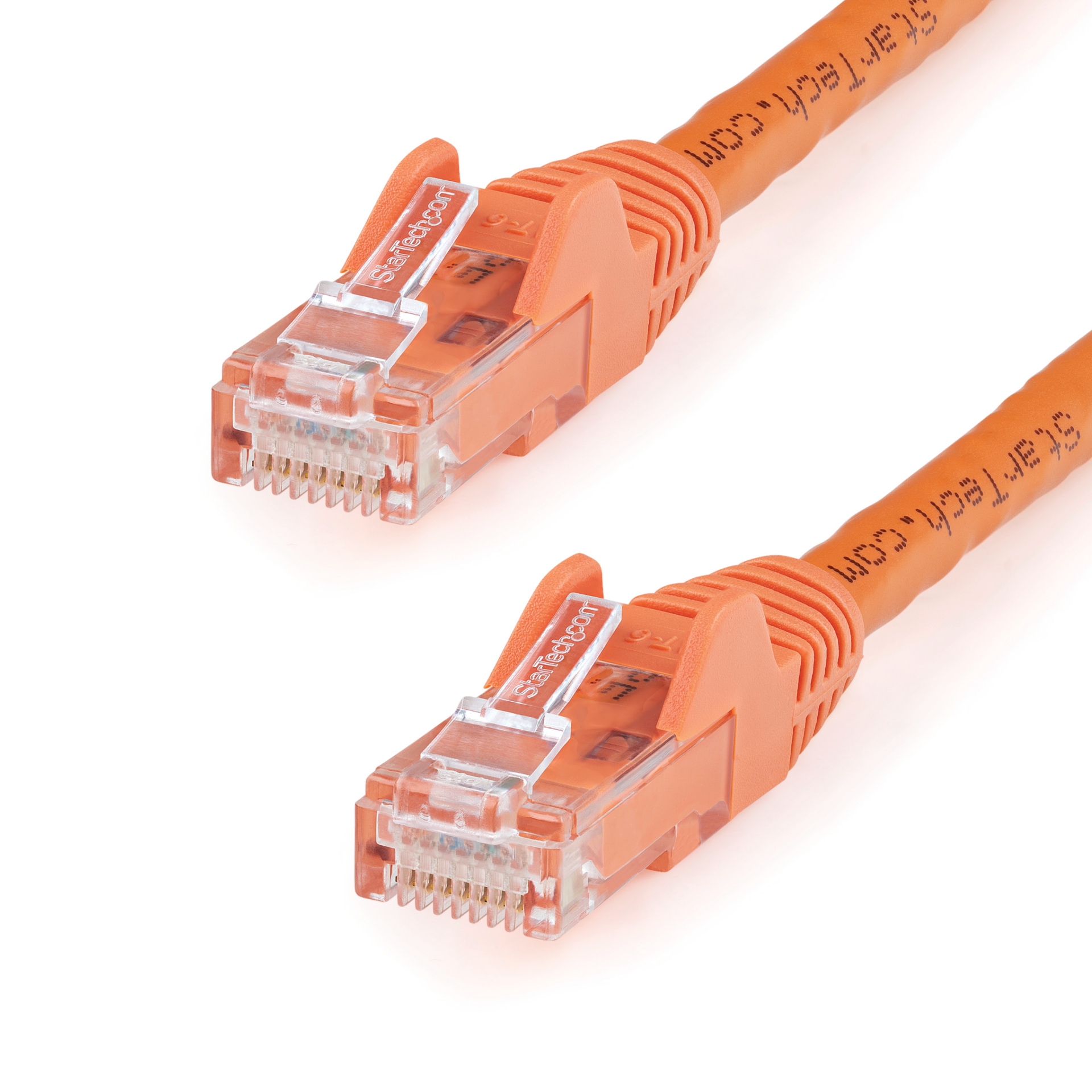 StarTech.com CAT6 Ethernet Cable 12' Orange 650MHz PoE Snagless Patch Cord