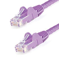 StarTech.com CAT6 Ethernet Cable 4' Purple 650MHz PoE Snagless Patch Cord