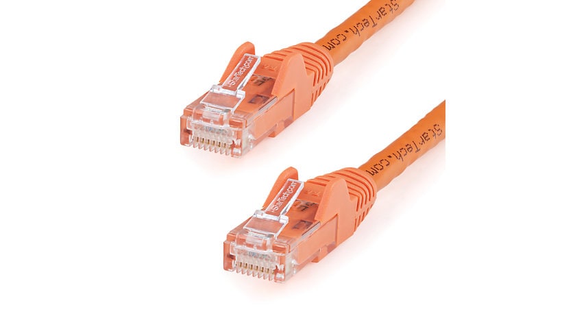 StarTech.com 6in CAT6 Ethernet Cable Orange Snagless UTP CAT 6 Gigabit Cord/Wire 100W PoE 650MHz