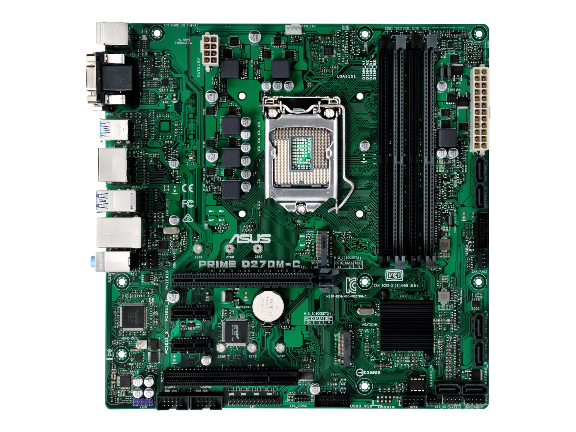ASUS PRIME Q270M-C/CSM - motherboard - micro ATX - LGA1151 Socket - Q270