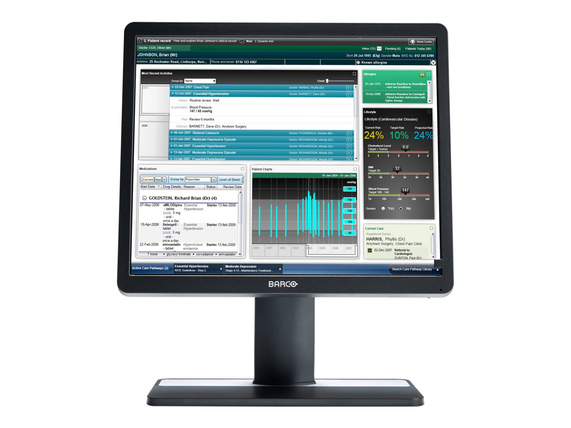 BARCO EONIS 19" MDRC-1219 TS 1MP TOUCH CLINICAL REVIEW DICOM DISPLAY
