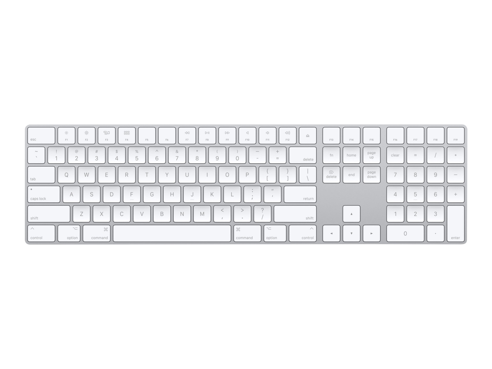 Thumbnail 2 of 7 for Apple Magic Keyboard with Numeric Keypad - keyboard - QWERTY - Canadian French - silver Input Device