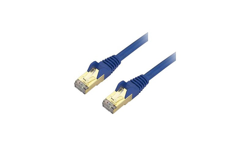 StarTech.com 30ft CAT6a Ethernet Cable - 10 Gigabit Category 6a Shielded Snagless 100W PoE Patch Cord - 10GbE Blue UL