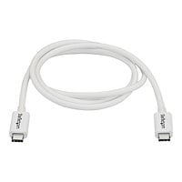 StarTech.com 1m Thunderbolt 3 Cable - 20Gbps - White - Thunderbolt USB-C DP