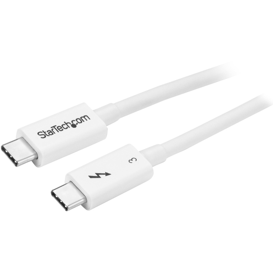 StarTech.com 1.6ft (50cm) Thunderbolt 3 Cable, 40Gbps, 100W PD, 4K/5K Video, Thunderbolt-Certified