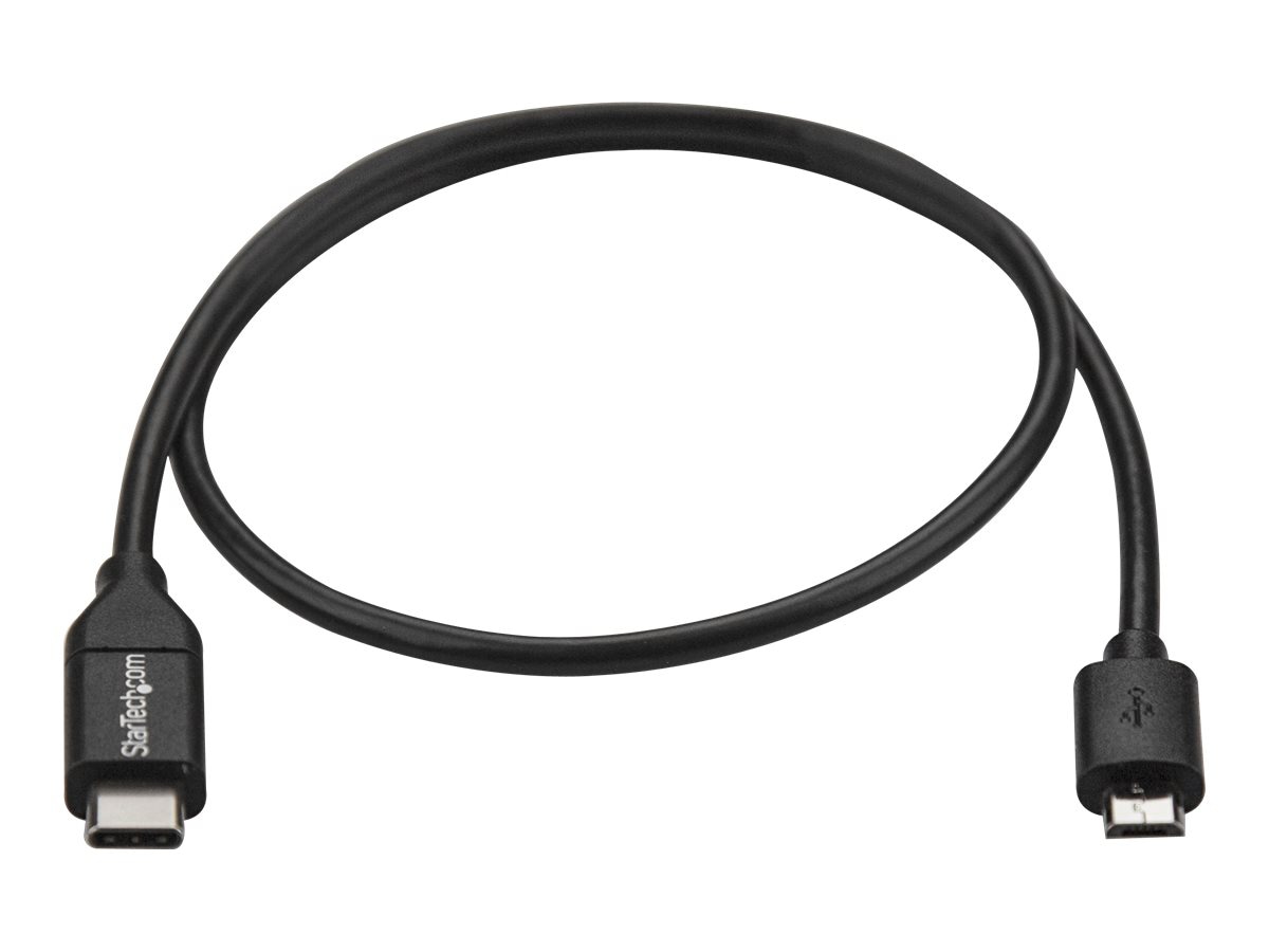 StarTech.com 0.5m USB C to Micro USB Cable - M/M - USB 2.0 - USB-C to Micro USB Charge Cable - USB 2.0 Type C to Micro B
