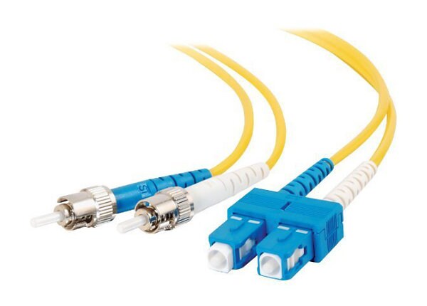 C2G 9m SC-ST 9/125 OS1 Duplex Single-Mode PVC Fiber Optic Cable (USA-Made) - Yellow - patch cable - 30 ft - yellow