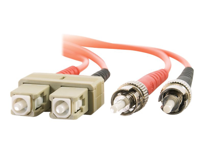 C2G SC-ST 62.5/125 OM1 Duplex Multimode PVC Fiber Optic Cable (USA-Made) - patch cable - 16.4 ft - orange