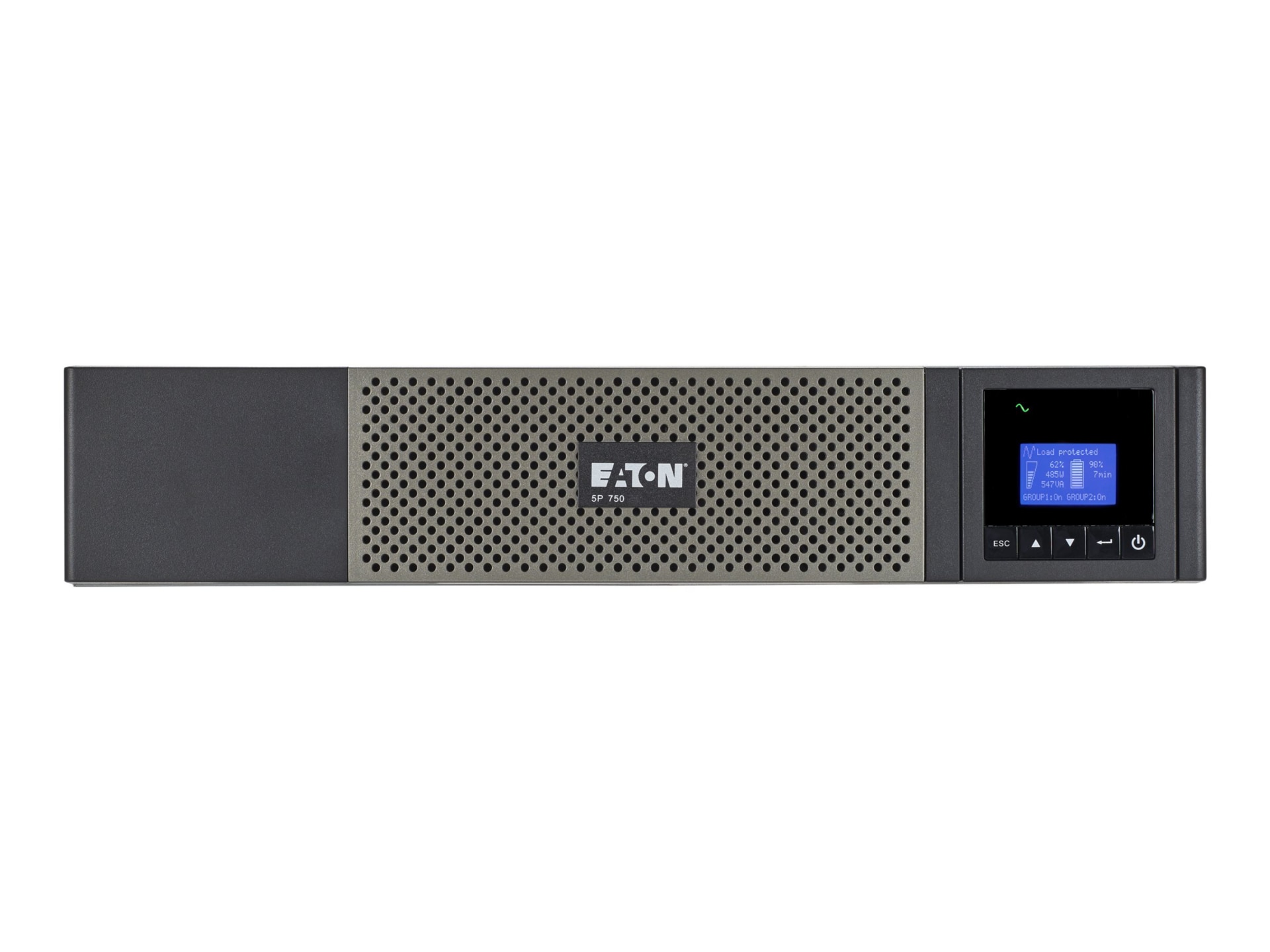 Eaton 5P UPS 750VA 600W 120V Sine Wave 2U Rackmount UPS Net Card Optional