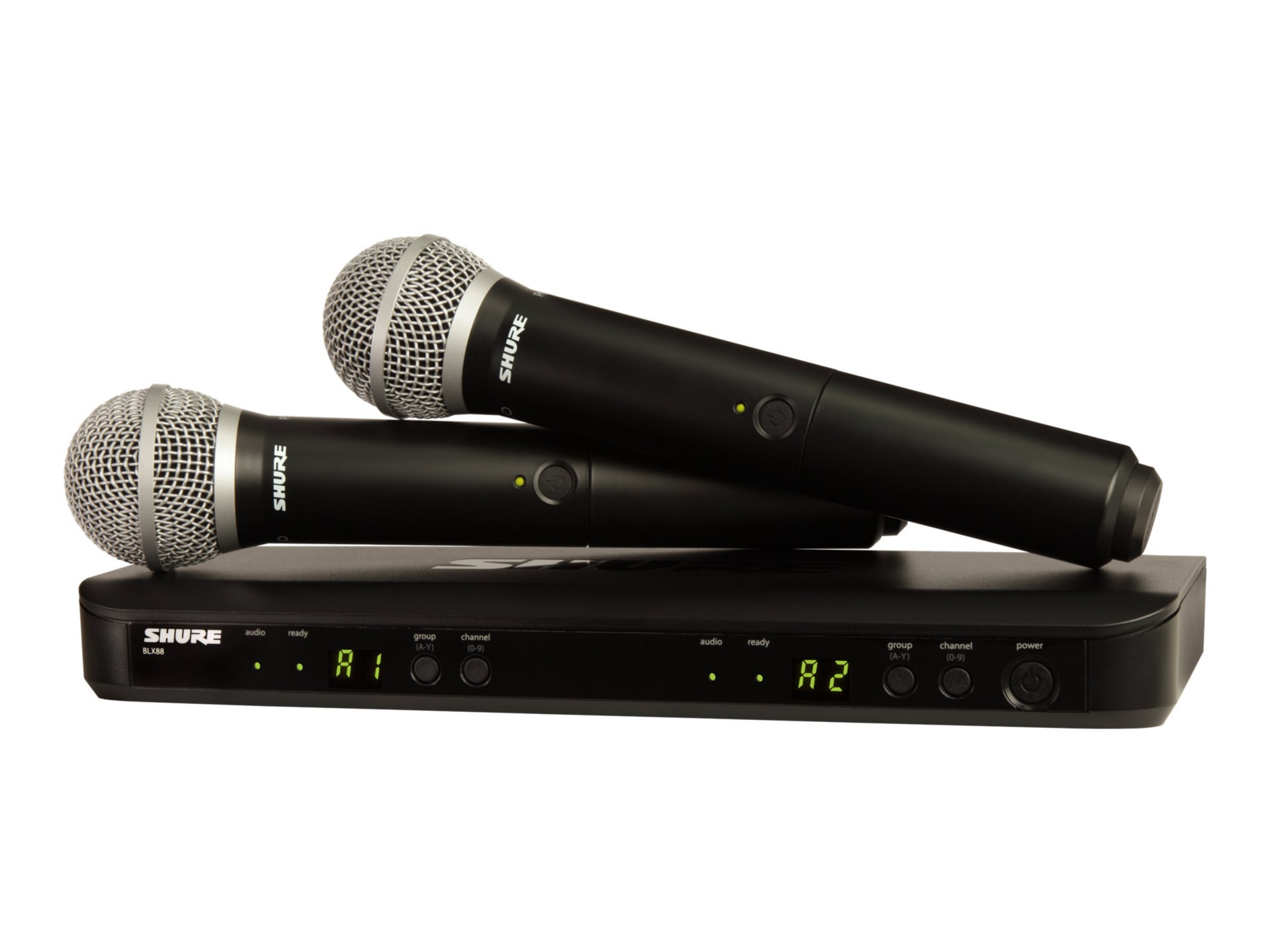 Shure BLX288/PG58 Dual Channel Handheld Wireless System - H9 Band - wireless microphone system