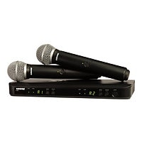 Shure BLX288/PG58 Dual Channel Handheld Wireless System - H9 Band - wireless microphone system