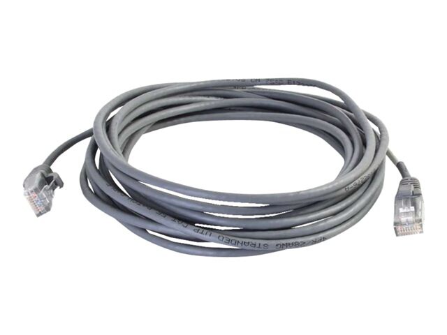 C2G Cat5e Snagless Unshielded (UTP) Slim Network Patch Cable - patch cable - 10 ft - gray