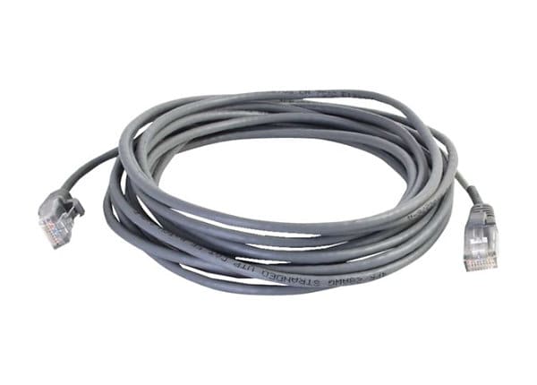C2G Cat5e Snagless Unshielded (UTP) Slim Network Patch Cable - patch cable - 15 ft - gray