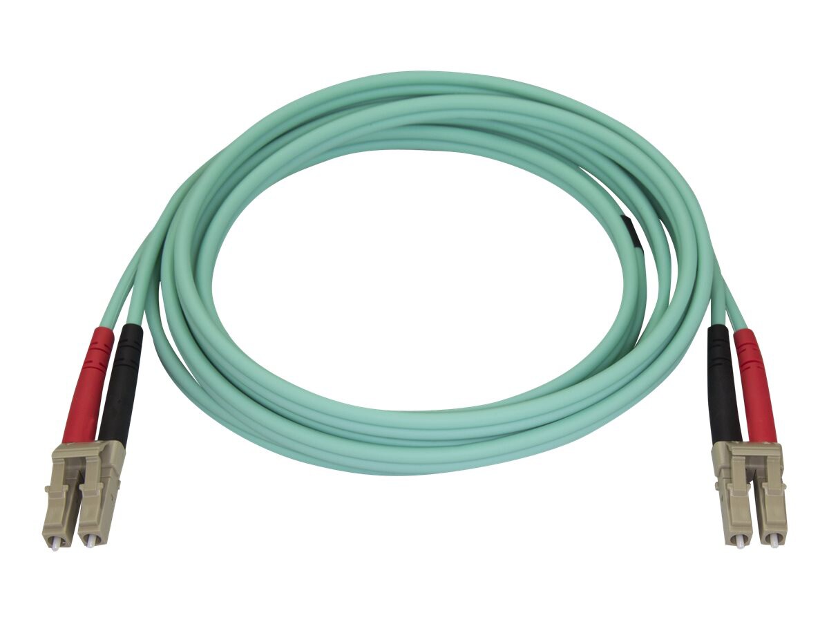 StarTech.com 2m (6ft) LC/UPC to LC/UPC OM4 Multimode Fiber Optic Cable, 50/125&micro;m LOMMF/VCSEL Zipcord Fiber, 100G,