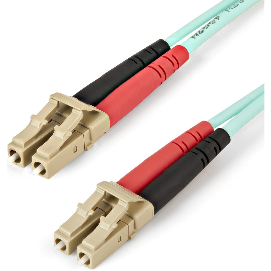 StarTech.com Câble Fibre Optique Multimode de 10m LC/UPC à LC/UPC OM4,  Fibre Zipcord 50/125µm LOMMF/VCSEL, Réseaux 100G, Faible Perte d'Insertion,  Cordon de Raccordement Fibre LSZH sur