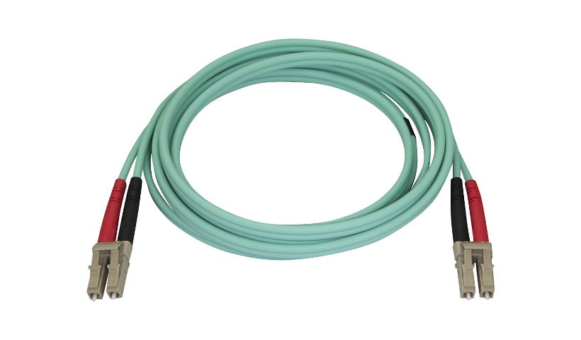 StarTech.com 2m (6ft) LC/UPC to LC/UPC OM4 Multimode Fiber Optic Cable, 50/125&micro;m LOMMF/VCSEL Zipcord Fiber, 100G,
