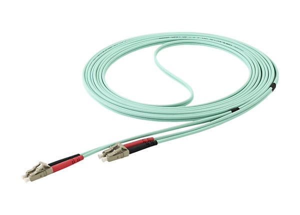 StarTech.com 5m Aqua OM4 LC to LC Multimode Duplex Fiber Optic Patch Cable