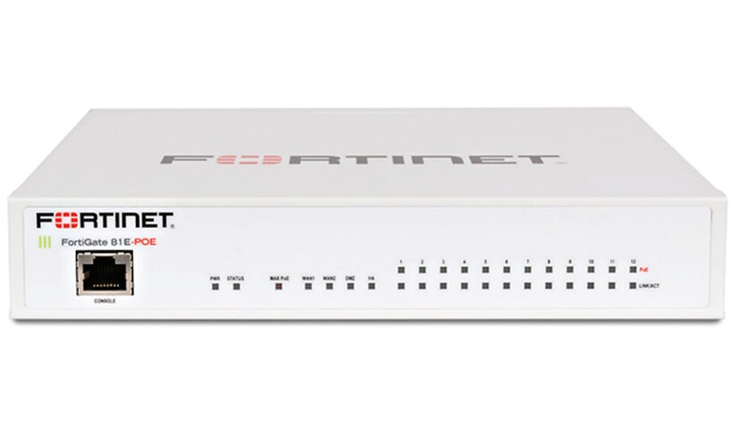 Fortinet FortiGate 80E-POE - Enterprise Bundle - security appliance - with