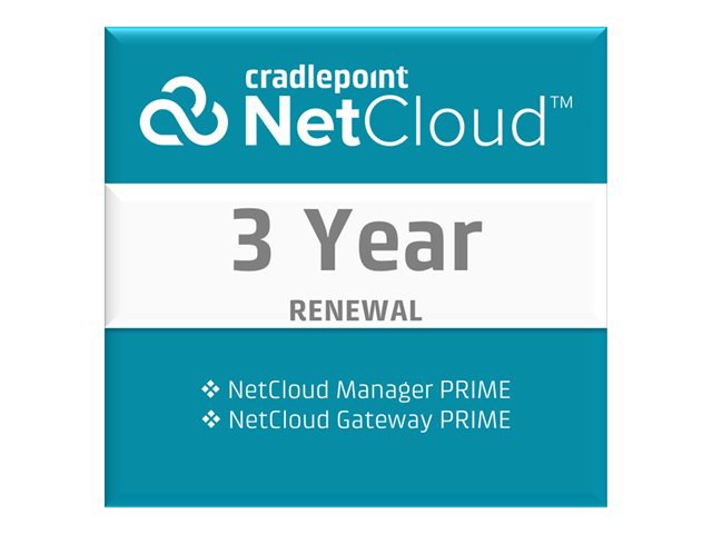 Cradlepoint NetCloud Platform Bundle Prime - subscription license renewal (3 years) - 1 license