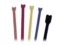 Hubbell ONE-WRAP Cable Tie, 8" Black, 10 Pack