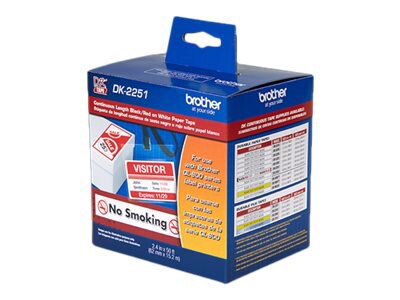 Brother DK-2251 - label tape - 1 roll(s) - Roll (6.2 cm x 15.2 m)