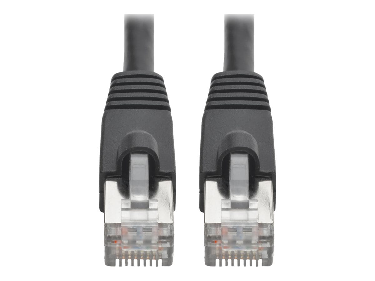 Eaton Tripp Lite Series Cat6a 10G Snagless Shielded STP Ethernet Cable (RJ45 M/M), PoE, Black, 3 ft. (0.91 m) - patch