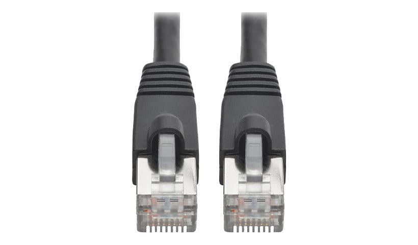 Eaton Tripp Lite Series Cat6a 10G Snagless Shielded STP Ethernet Cable (RJ45 M/M), PoE, Black, 10 ft. (3.05 m) - patch