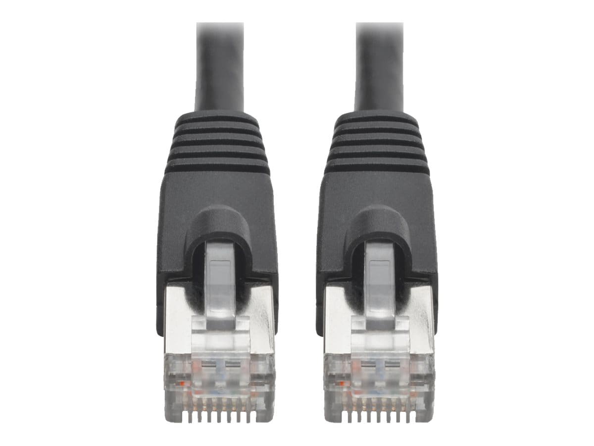 Eaton Tripp Lite Series Cat6a 10G Snagless Shielded STP Ethernet Cable (RJ45 M/M), PoE, Black, 25 ft. (7.62 m) - patch