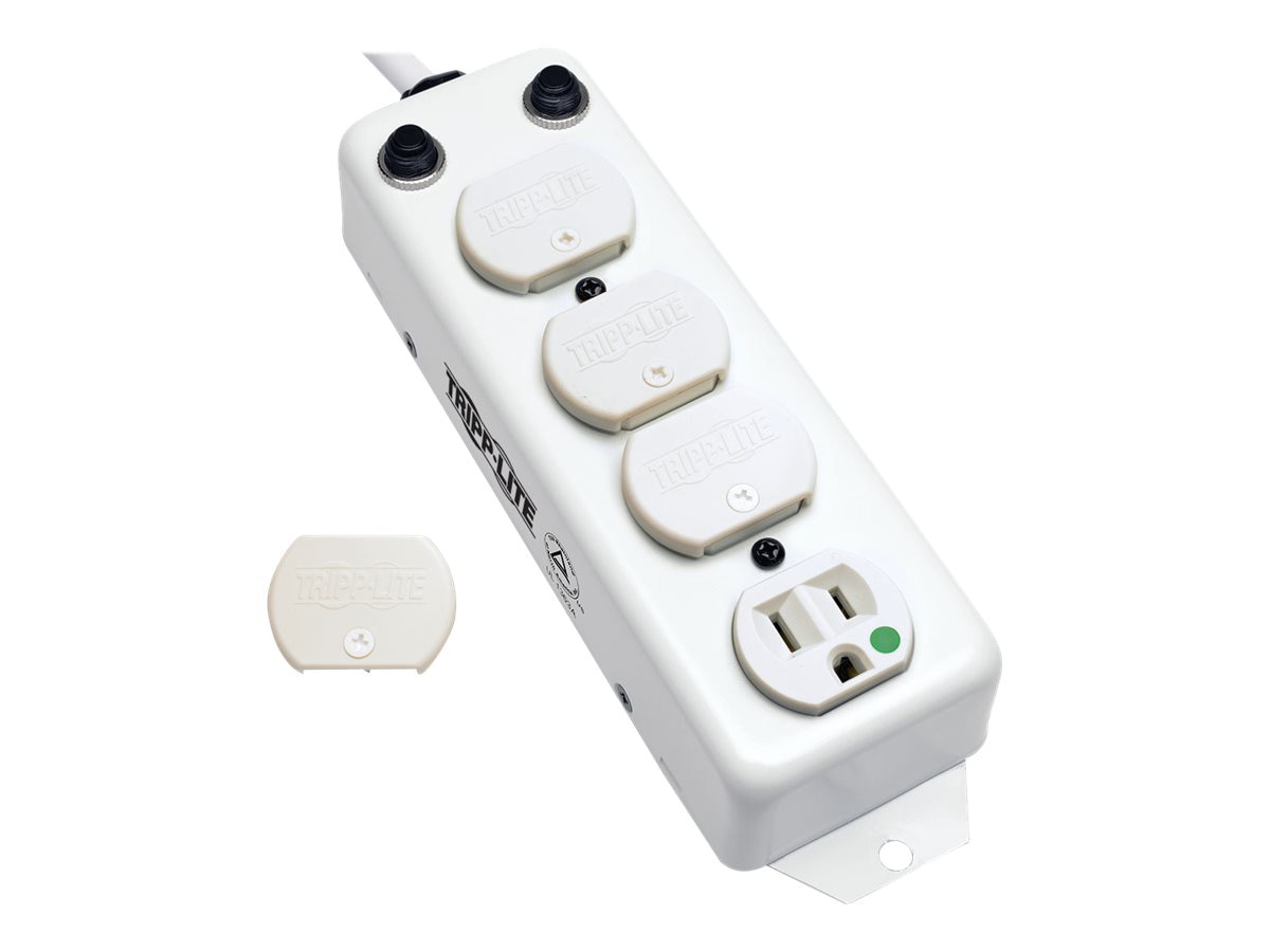 Tripp Lite Safe-IT For Patient-Care Vicinity - Power Strip Medical Hospital Grade Antimicrobial UL1363A 4 Outlet 15A 7ft