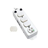 Tripp Lite Safe-IT For Patient-Care Vicinity - Power Strip Medical Hospital Grade Antimicrobial UL1363A 4 Outlet 15A 7ft