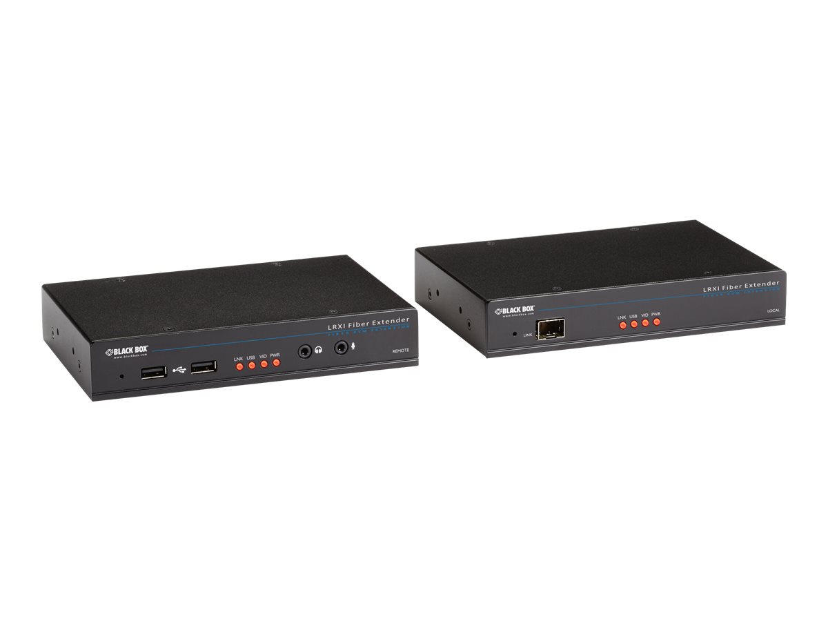 Black Box LRXI Industrial KVM Extender Fiber Multimode - KVM / audio / serial / USB extender - TAA Compliant